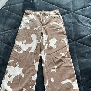 12th tribe cow print jeans